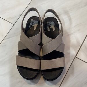 Sorel Women's Sandals in Tan and Black